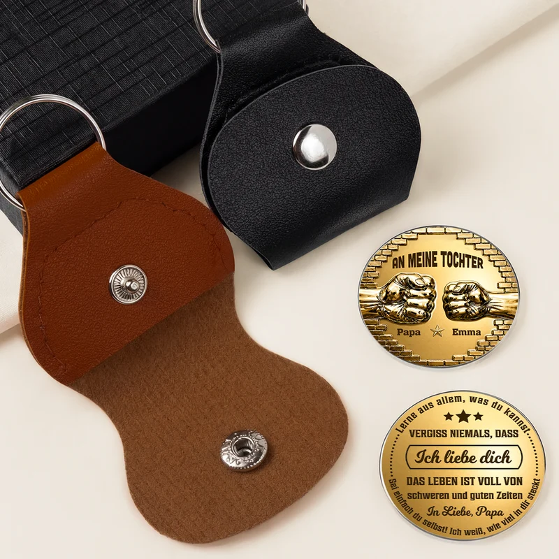 [3D-Optik] Sei Einfach Du Selbst - Personalisiertes Geschenk | Pocket Hug Schlüsselanhänger Sohn Enkel Tochter Enkelin
