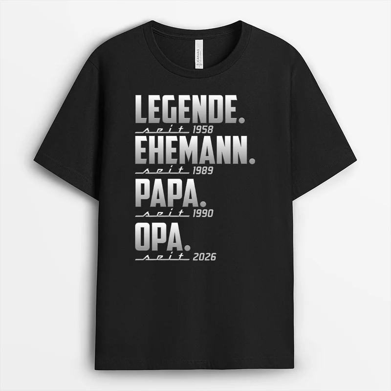 Legende Ehemann Papa Opa - Personalisiertes Geschenk | T-Shirt Opa Vintage