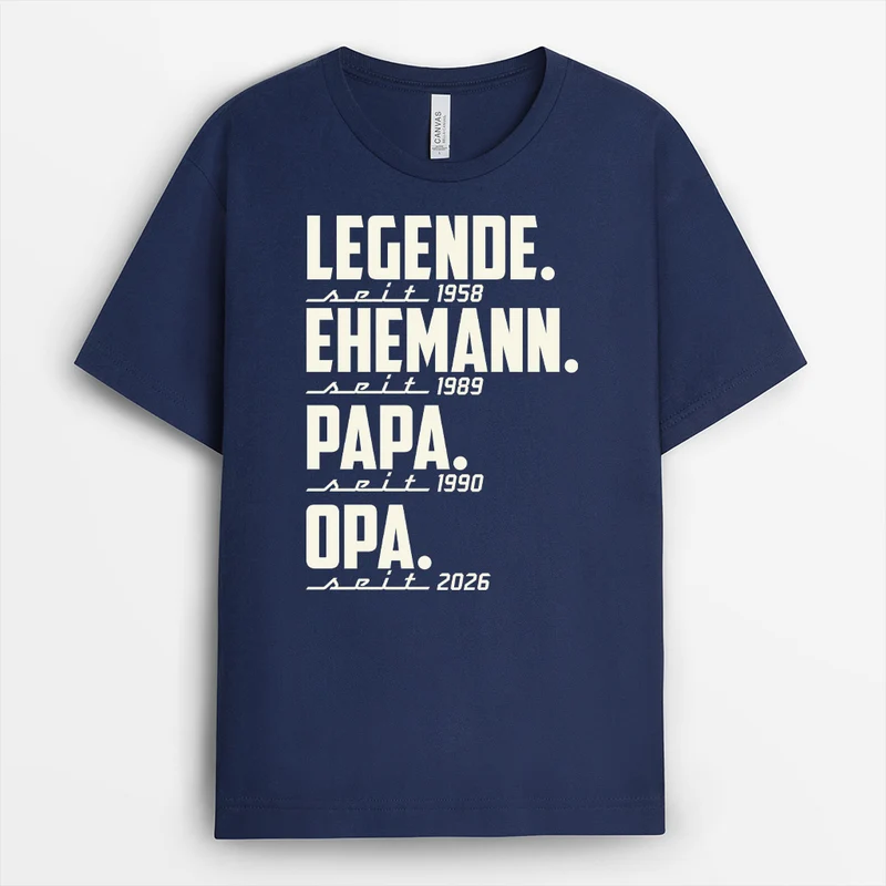 Legende Ehemann Papa Opa - Personalisiertes Geschenk | T-Shirt Opa Vintage