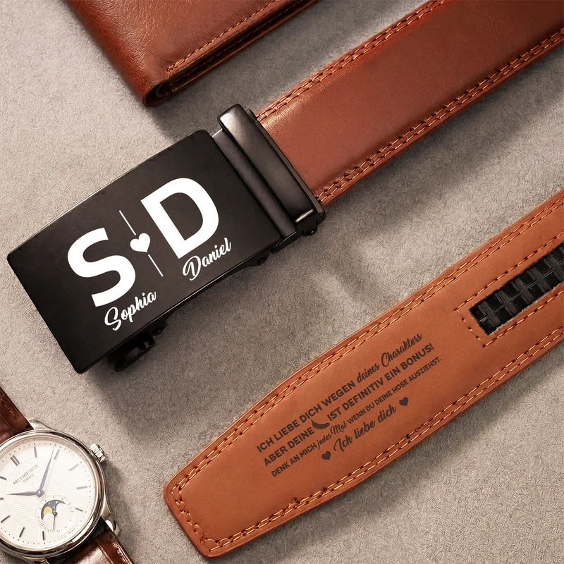 Ich Liebe Dich Wegen Deines Charakters - Personalisierte Geschenke Paar | Ledergürtel