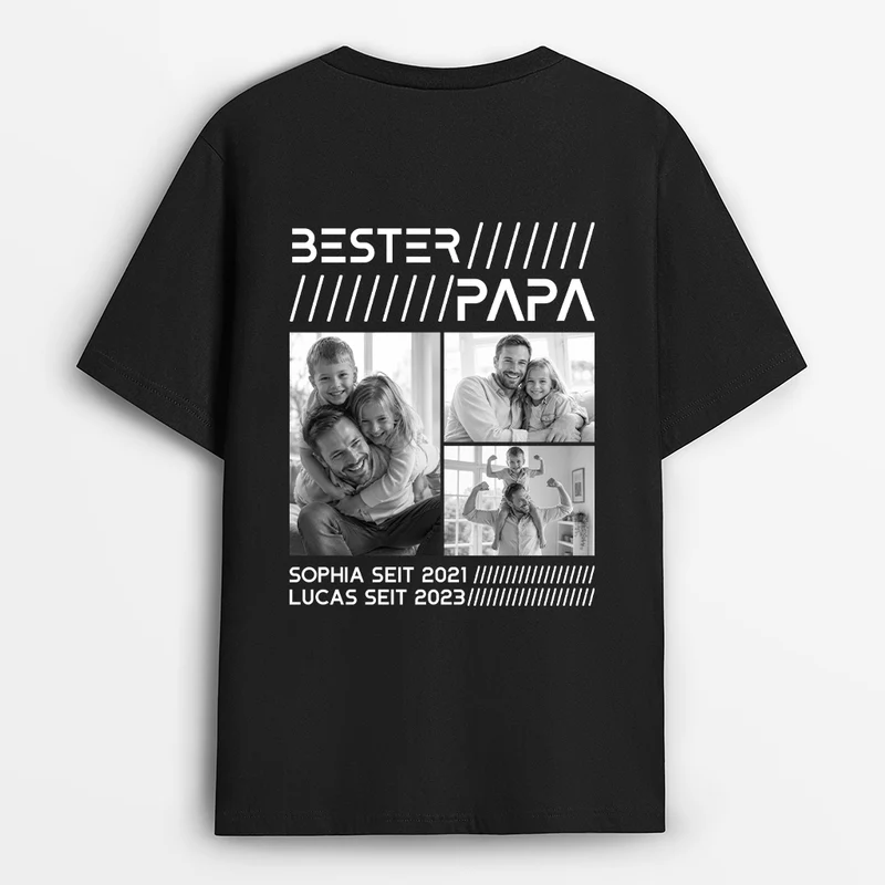 Bester Papa Beste Mama - Personalisierte Geschenke Foto | T Shirt