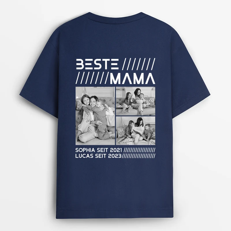 Bester Papa Beste Mama - Personalisierte Geschenke Foto | T Shirt