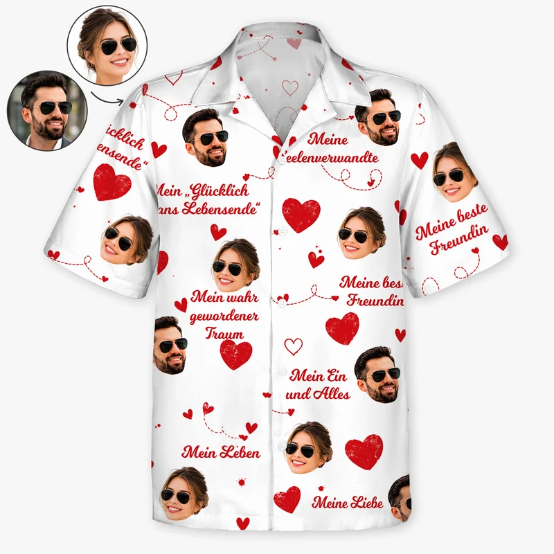 Mein Glücklich Bis Ans Lebensende - Personalisierte Geschenke Foto | Hawaiihemd Mit Foto Sommer