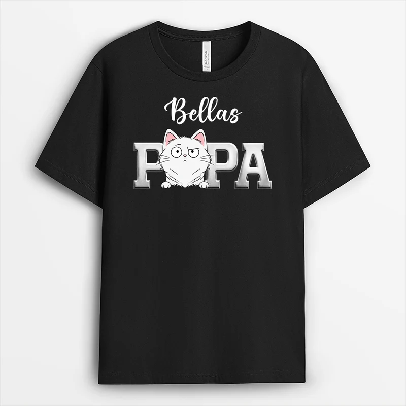 Buddys Papa Mama - Personalisierte Geschenke Katze | T Shirt