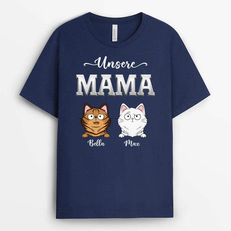 Buddys Papa Mama - Personalisierte Geschenke Katze | T Shirt