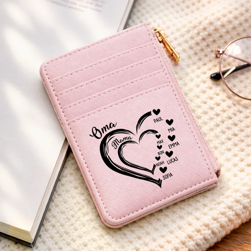 Oma Mama Kinder Herzen - Personalisiertes Geschenk | Kartenetui