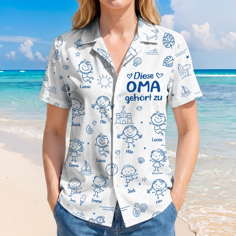 Dieser Opa Gehört Zu - Personalisiertes Geschenk | Hawaiihemd Opa Oma