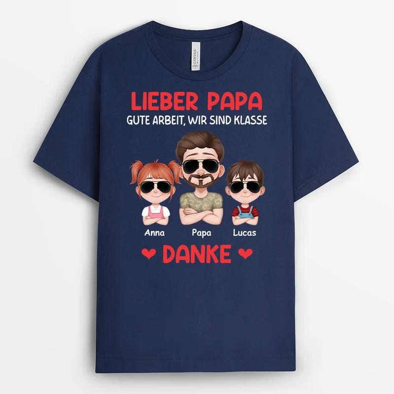 Wir Sind Klasse - Personalisiertes Geschenk | T-Shirt Opa Papa Mama Oma Camouflage