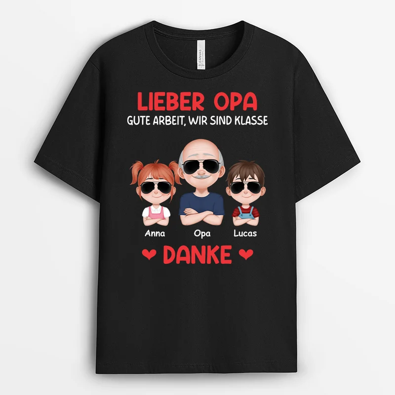 Wir Sind Klasse - Personalisiertes Geschenk | T-Shirt Opa Papa Mama Oma Camouflage