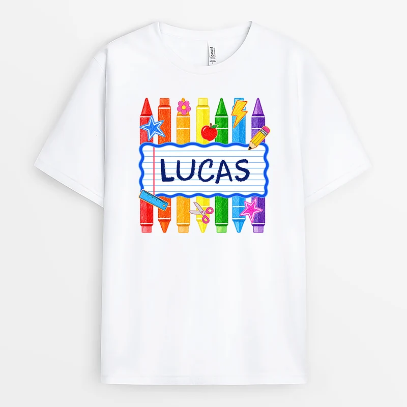 Buntstifte + Name - Personalisiertes Geschenk | Lehrer T Shirt