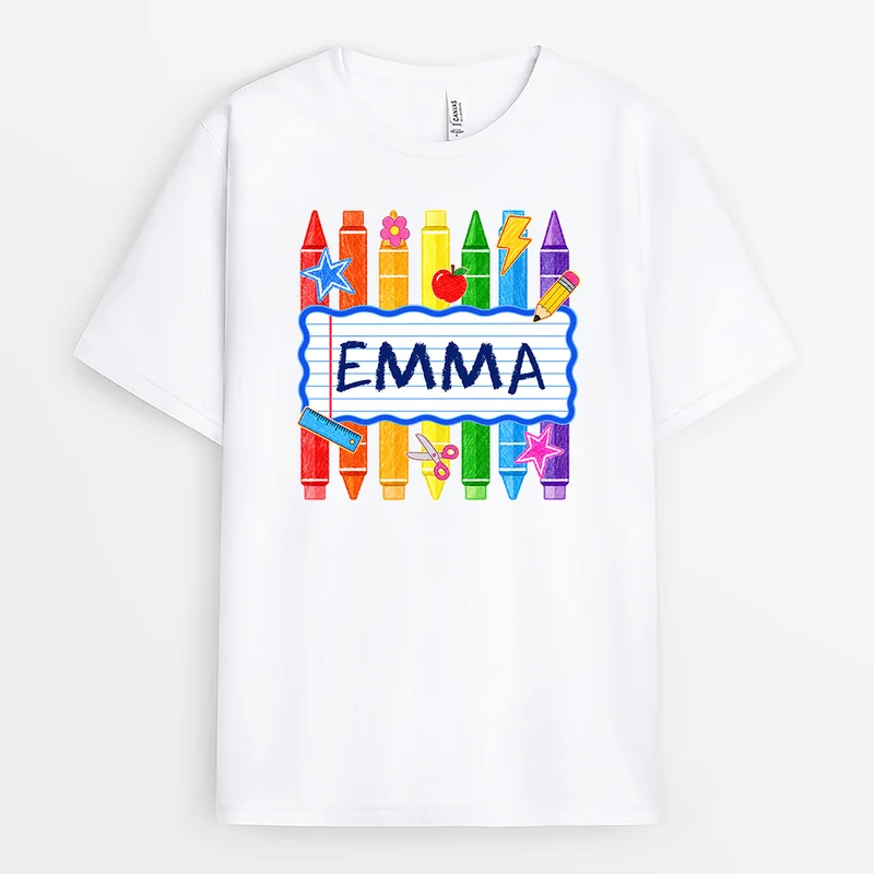 Buntstifte + Name - Personalisiertes Geschenk | Lehrer T Shirt