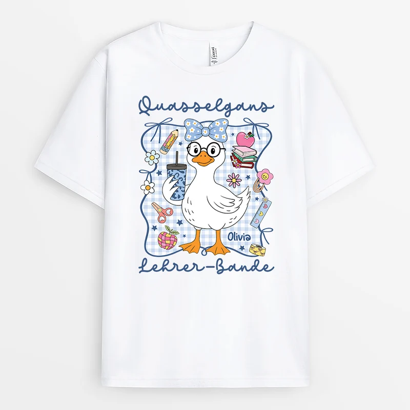 Quasselgans Lehrer-Bande - Personalisiertes Geschenk | Lehrer T Shirt