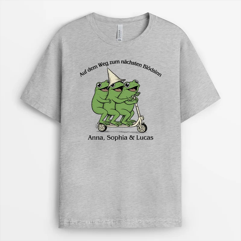 Auf Dem Weg Zum Nächsten Blödsinn - Personalisiertes Geschenk | Freundschafts T Shirts Weiß