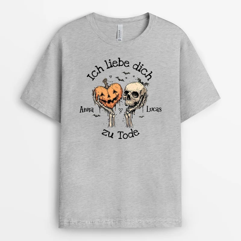 Für Immer Gruselig Wir Zwei - Personalisiertes Geschenk | Partner T Shirt Halloween Weiß