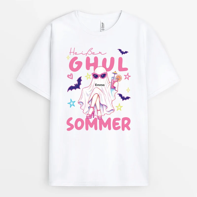 Heißer Ghul-Frühling - Personalisiertes Geschenk | Shirt Halloween Damen Weiß