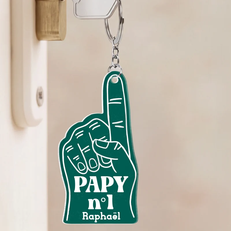 [3D-Optik] #1 Papa Opa - Personalisiertes Geschenk | Acryl Schlüsselanhänger
