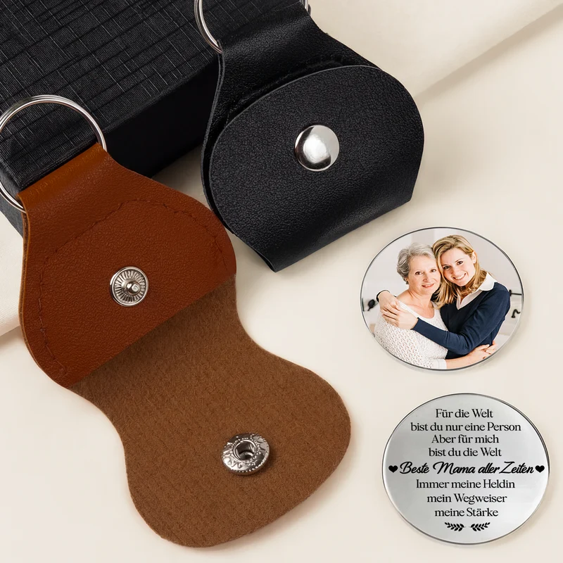 Für Die Welt Bist Du Ein Papa - Personalisierte Geschenke Foto | Pocket Hug Schlüsselanhänger Papa Mama