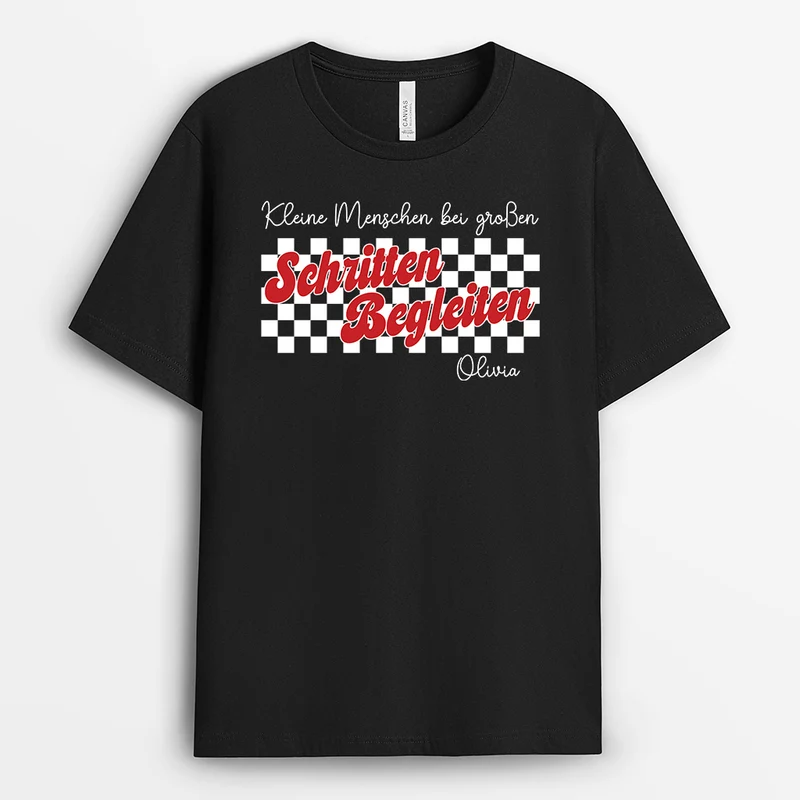 Kleine Menschen Bei Großen Schritten Begleiten - Personalisiertes Geschenk Lehrer | T Shirt Herz