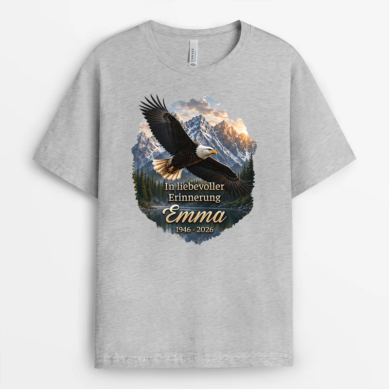 Für Immer Hoch Oben - Personalisierte Trauergeschenke | T Shirt Adler