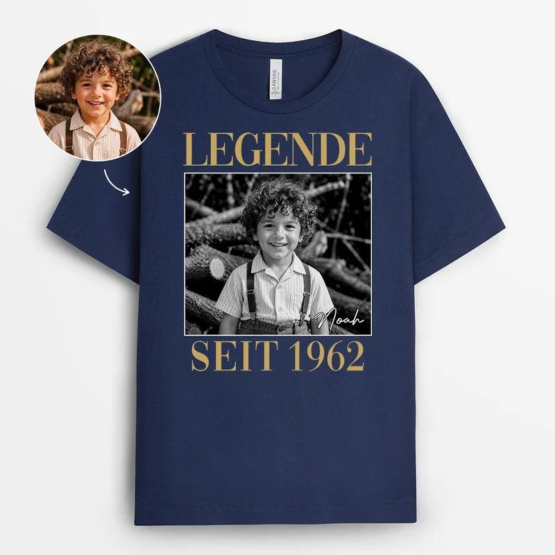 Legende Seit - Personalisiertes Geschenk | T Shirt Mit Bild Damen Männer
