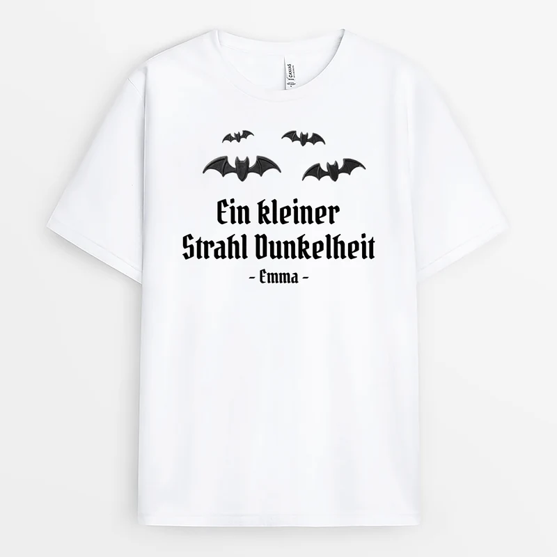 Ein Kleiner Strahl Dunkelheit - Personalisiertes Geschenk | T Shirt Männer Damen Weiß