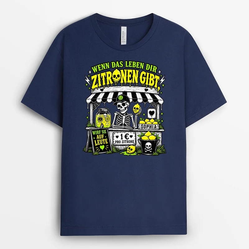 Wenn Das Leben Dir Zitronen Gibt - Personalisiertes Geschenk | Halloween Shirt Lustig