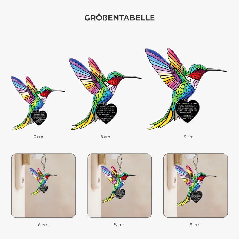 [3D-Optik] Ein Liebevoller Gedanke - Personalisierte Trauergeschenke | Acryl Schlüsselanhänger Papa Mama