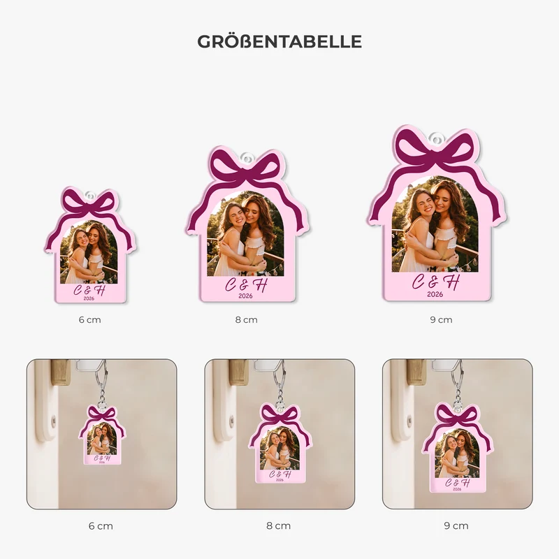 Schlüsselanhänger Mit Foto - Personalisiertes Geschenk | Acryl Schlüsselanhänger