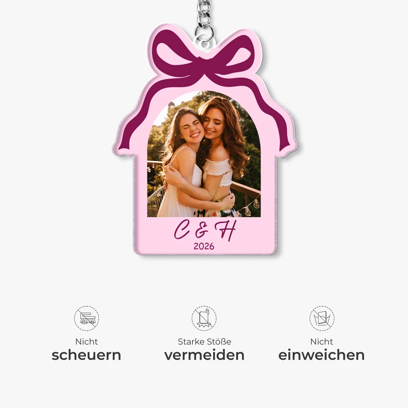 Schlüsselanhänger Mit Foto - Personalisiertes Geschenk | Acryl Schlüsselanhänger