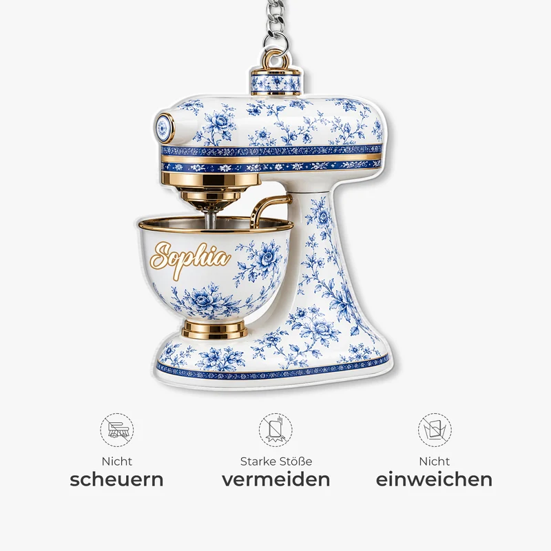 [3D-Optik] Rührgerät Küche - Personalisierte Geschenke Für Frauen | Acryl Schlüsselanhänger