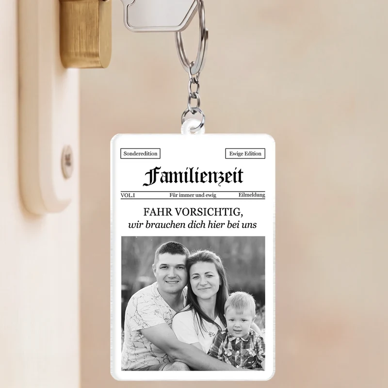 Papa-Zeiten Fahr Vorsichtig - Personalisierte Geschenke Foto | Acryl Schlüsselanhänger