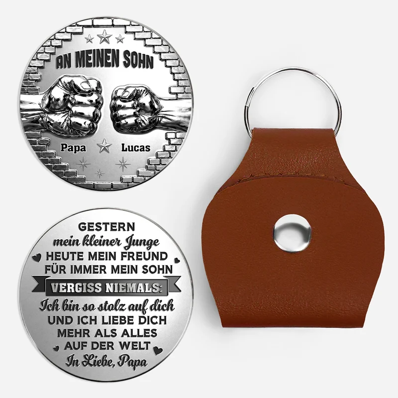 [3D-Optik] Ich Liebe Dich Mehr Als Alles Auf Der Welt - Personalisiertes Geschenk | Pocket Hug Schlüsselanhänger Tochter Sohn Enkelin Enkel