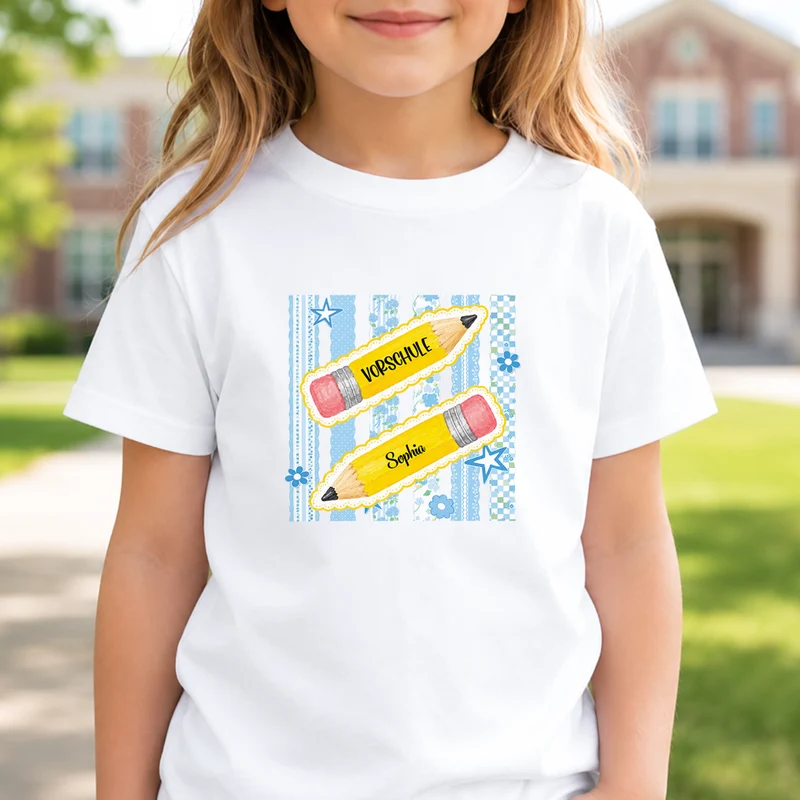 Kindergarten Geschenkschleife Bleistift - Personalisiertes Geschenk | T Shirts Kinder