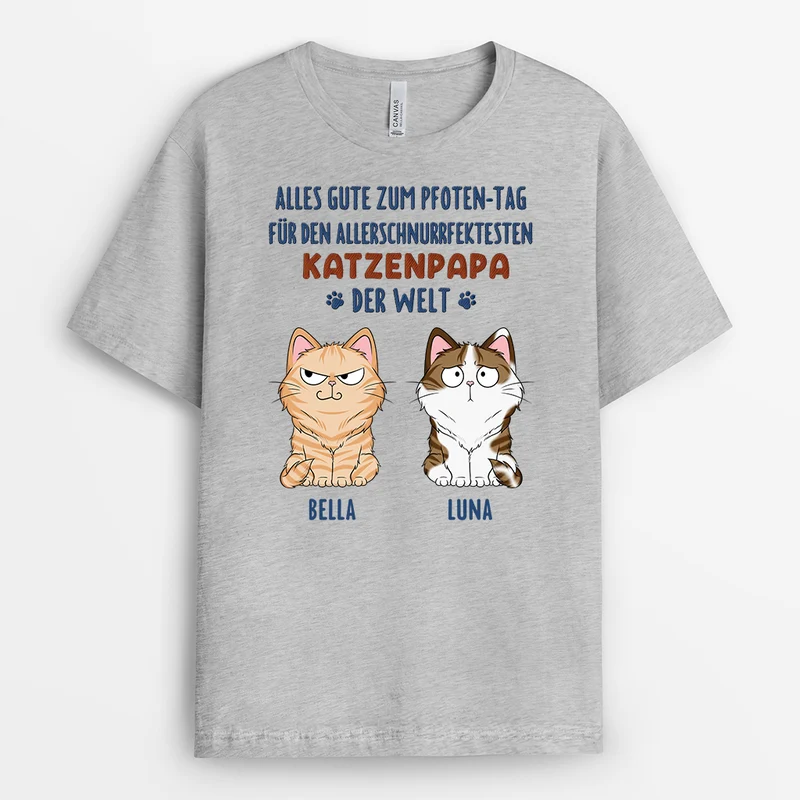 Alles Gute Zum Mau-Tertag Vatertag Muttertag - Personalisierte Geschenke Katze | T Shirt