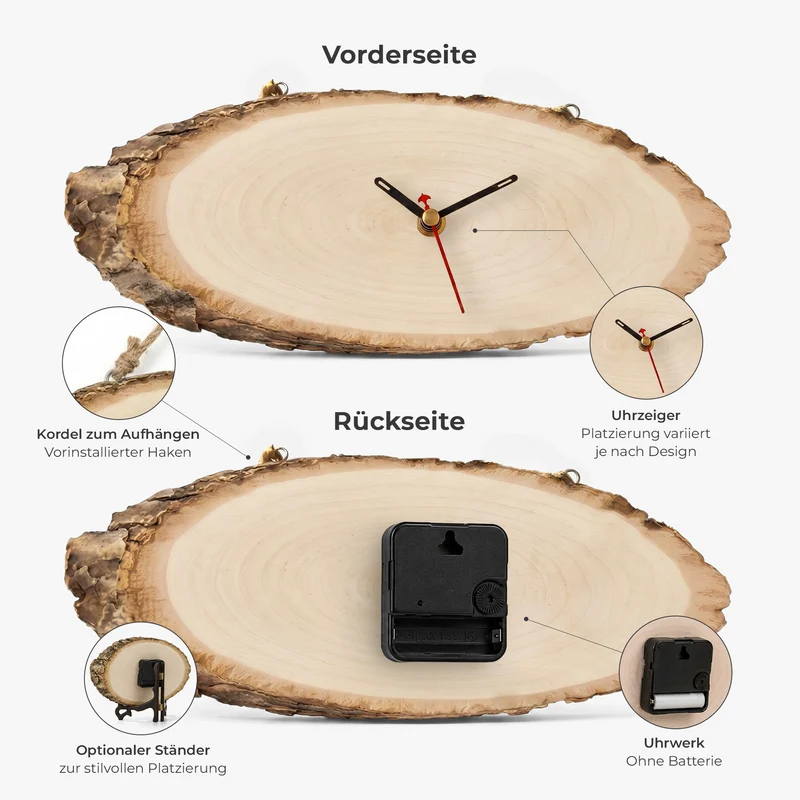 Egal Wie Groß Wir Werden - Personalisiertes Geschenk | Uhr Holzscheibe Papa Mama