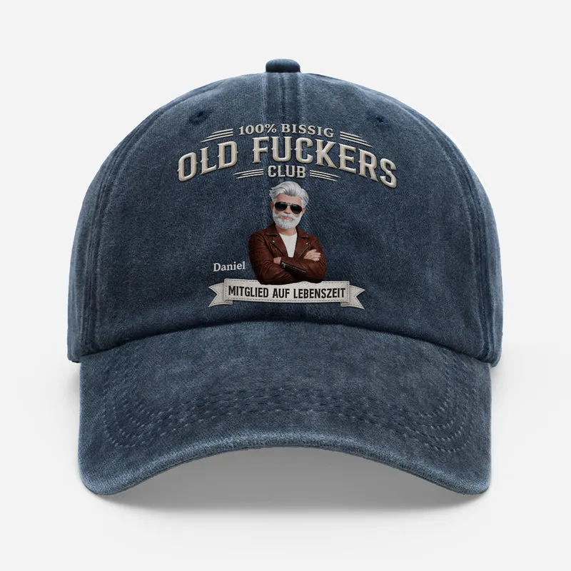 Old Fuckers Club - Personalisiertes Geschenk | Männer Washed Cap Lustig