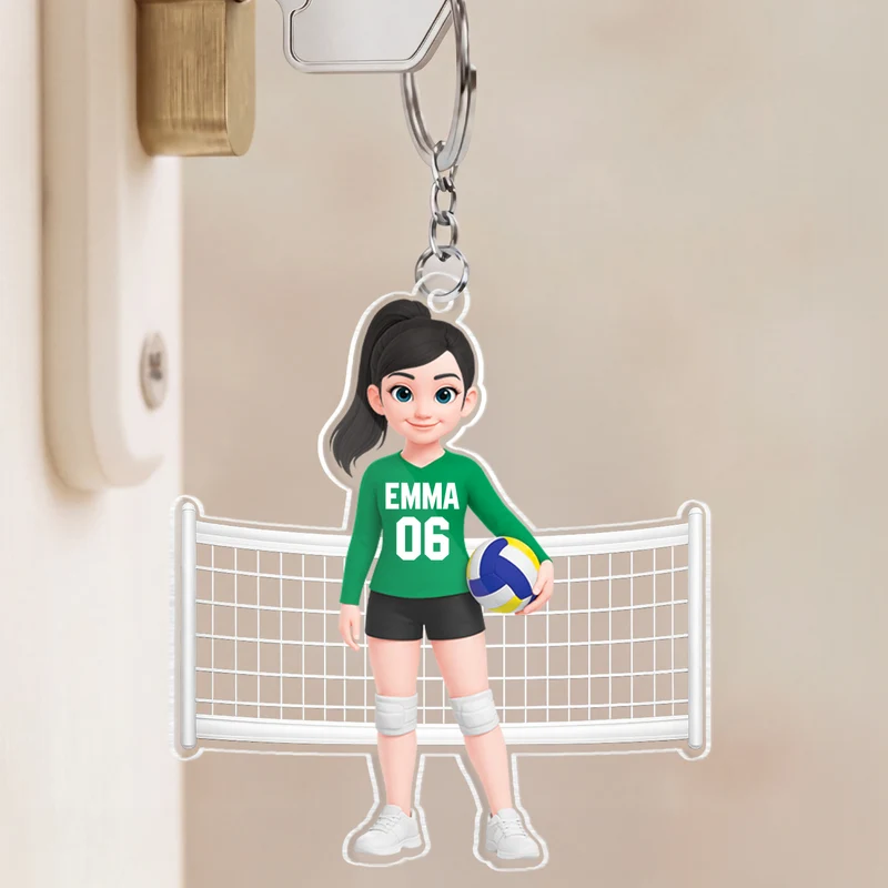 Volleyball - Personalisiertes Geschenk | Aluminium Schlüsselanhänger