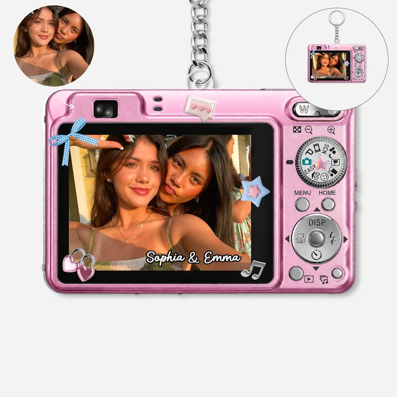 [3D-Optik] Besties - Personalisierte Geschenke Foto | Acryl Schlüsselanhänger Beste Freunde