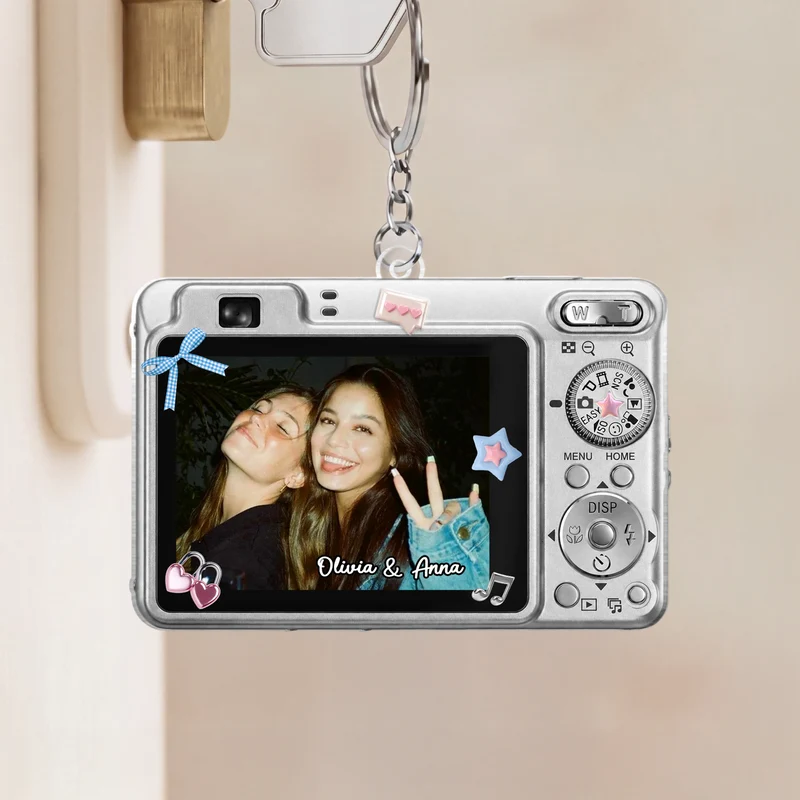 [3D-Optik] Besties - Personalisierte Geschenke Foto | Acryl Schlüsselanhänger Beste Freunde