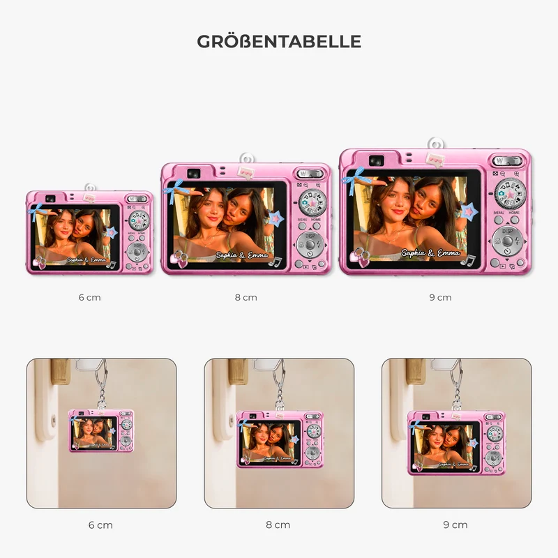 [3D-Optik] Besties - Personalisierte Geschenke Foto | Acryl Schlüsselanhänger Beste Freunde