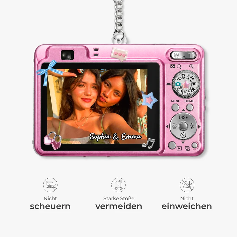 [3D-Optik] Besties - Personalisierte Geschenke Foto | Acryl Schlüsselanhänger Beste Freunde
