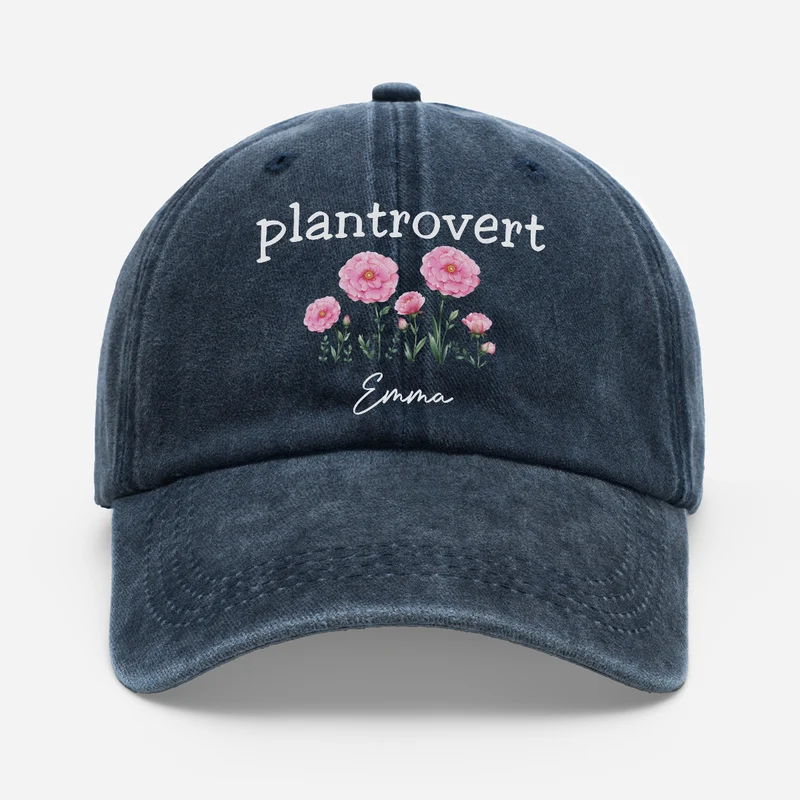 Plantrovert - Personalisiertes Geschenk | Washed Cap Geschenke Frau Garten