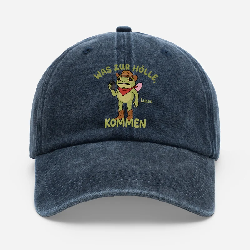 Was Zur Hölle Kommen - Lustige Personalisierte Geschenke | Kollegen Freundschafts Washed Cap