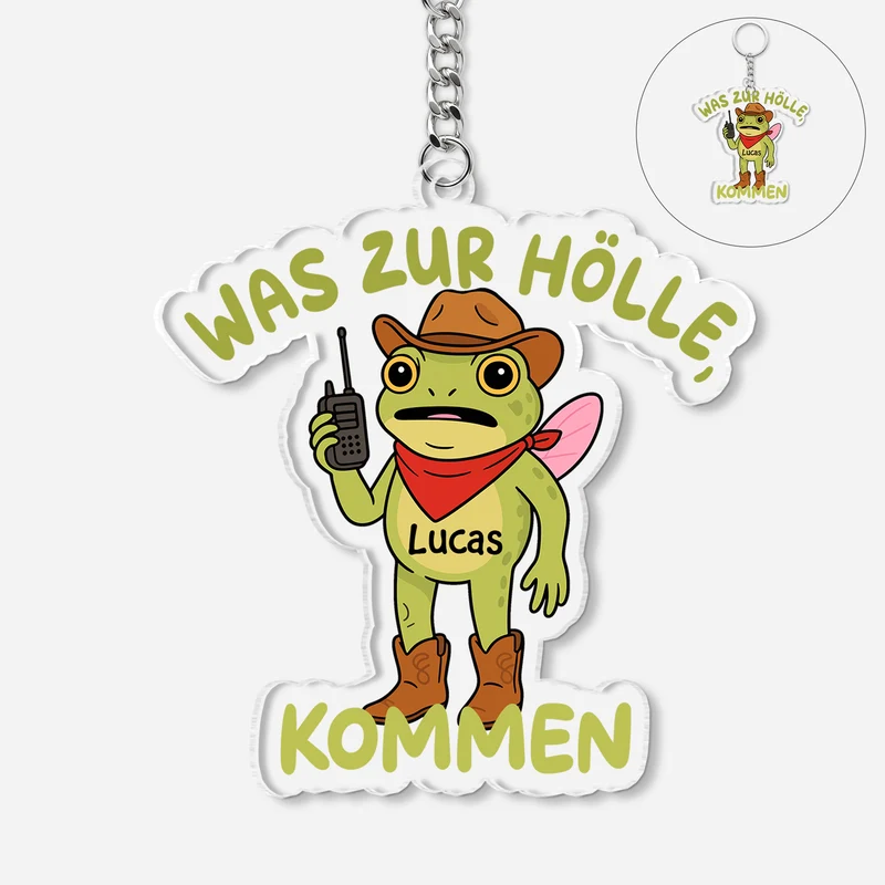 Was Zur Hölle Kommen - Lustige Personalisierte Geschenke | Kollegen Freundschafts Acryl Schlüsselanhänger