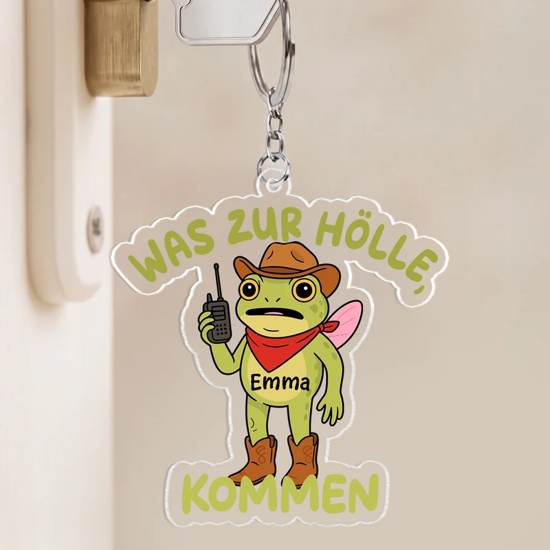 Was Zur Hölle Kommen - Lustige Personalisierte Geschenke | Kollegen Freundschafts Acryl Schlüsselanhänger