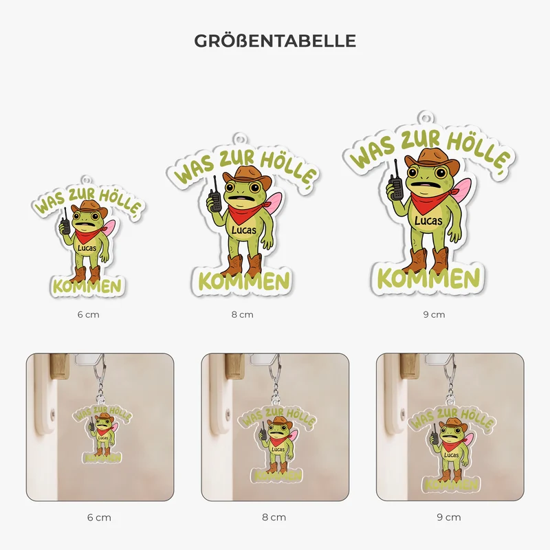 Was Zur Hölle Kommen - Lustige Personalisierte Geschenke | Kollegen Freundschafts Acryl Schlüsselanhänger