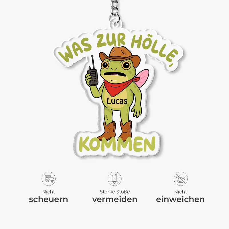 Was Zur Hölle Kommen - Lustige Personalisierte Geschenke | Kollegen Freundschafts Acryl Schlüsselanhänger