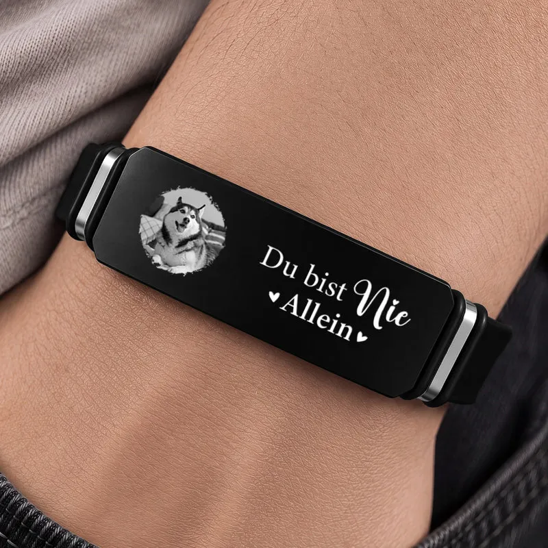 Ich Bin Immer Bei Dir - Personalisierte Trauergeschenke | Silikon Armband Foto Haustiere