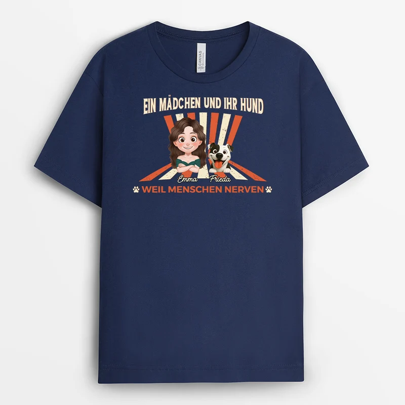 Ein Mann & Sein Hund Weil Menschen Nerven - Personalisiertes Hunde Geschenk | T Shirt