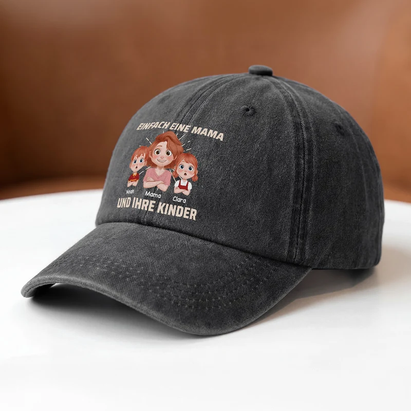 Einfach Ein Papa Mit Seiner Tochter - Personalisiertes Geschenk | Washed Cap Papa Mama